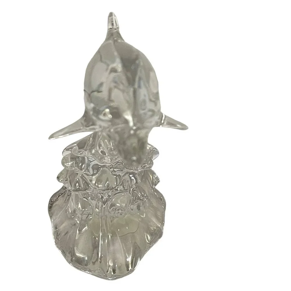 Vintage Collectible Decoration‎ Crystal Dolphin Figurine Clear 2000 5